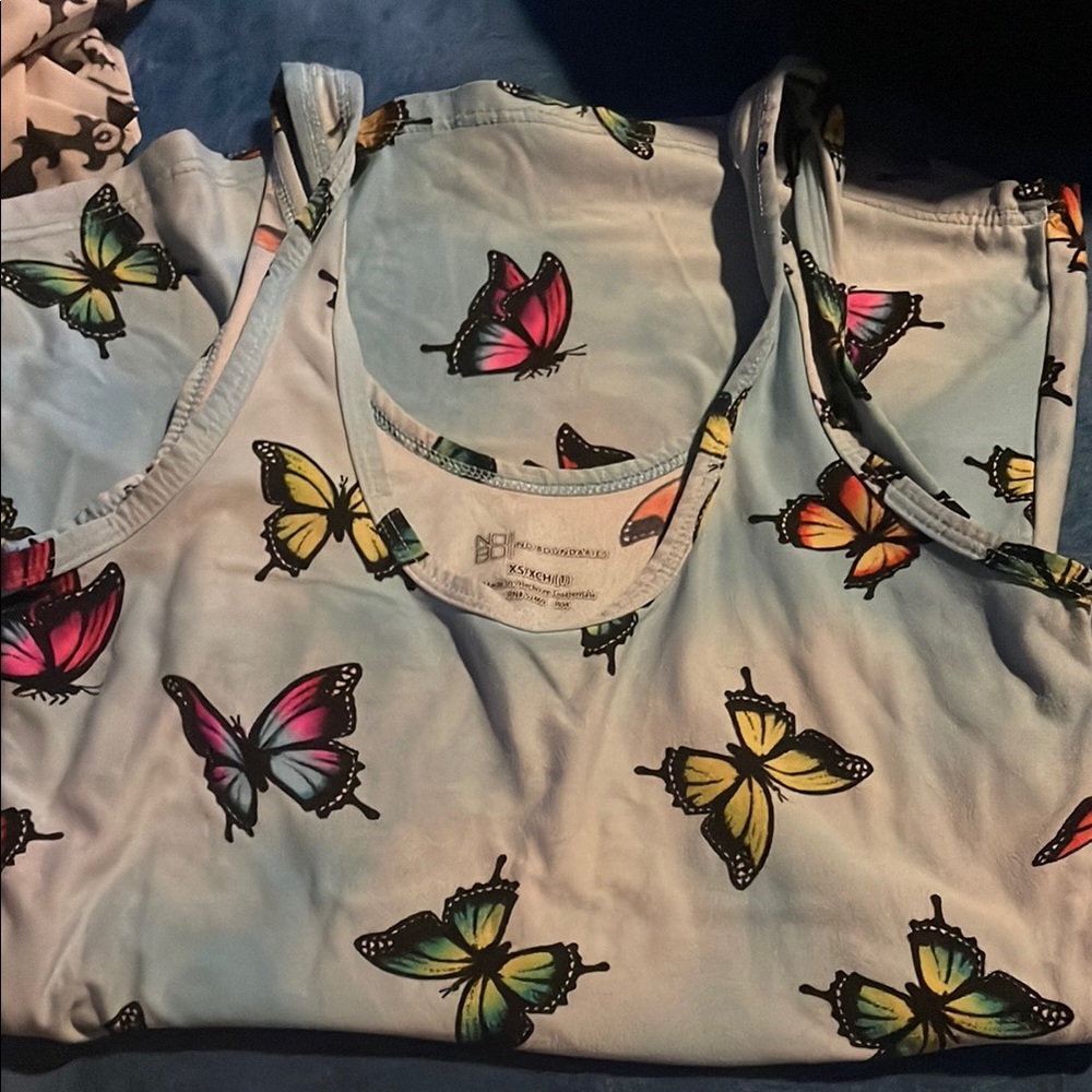 Colorful Butterfly Print Tank Top